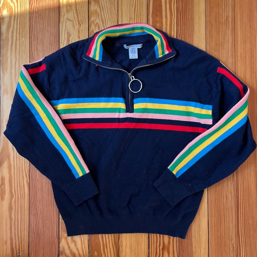 Urban Outfitters Rainbow Quarter Zip